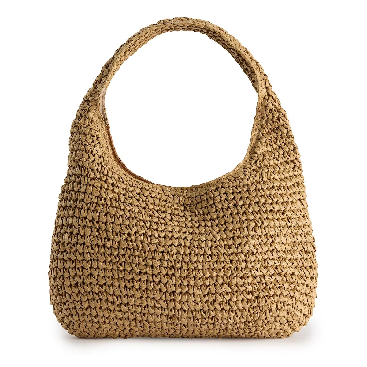 LC Lauren Conrad Kathy Crochet Straw Shoulder Bag | Kohl's