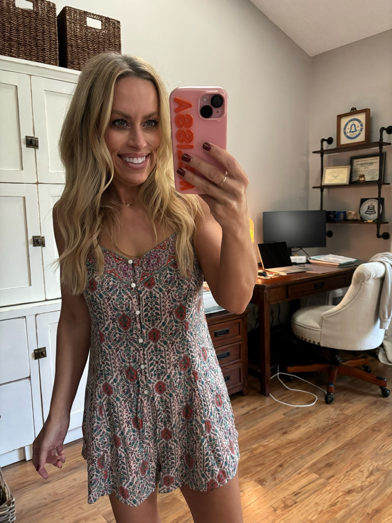 It’s steamy here in Minnesota today and this lightweight romper from AE is the perfect fit! 40% off, plus Real Rewards members (sign in or sign up - it’s free!) take an additional 30% off in bag! TTS, three adorable prints available! #ad

#LTKOver40 #LTKmomlife #LTKootd