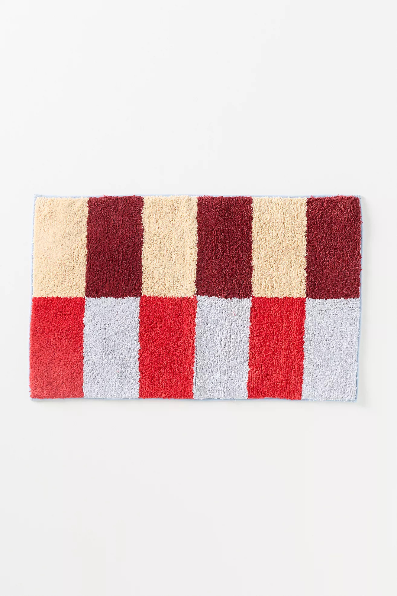 Damson Madder Cotton Woven Striped Bathmat | Anthropologie (US)