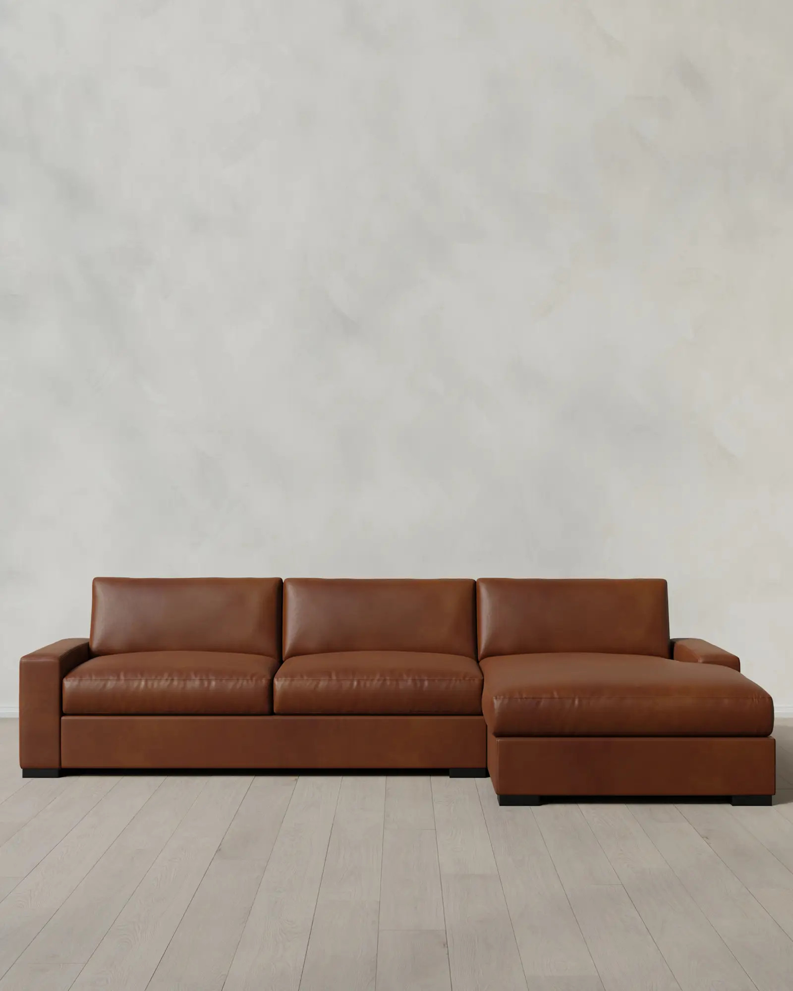 Stillman Leather Chaise Sectional in Espresso | Quince