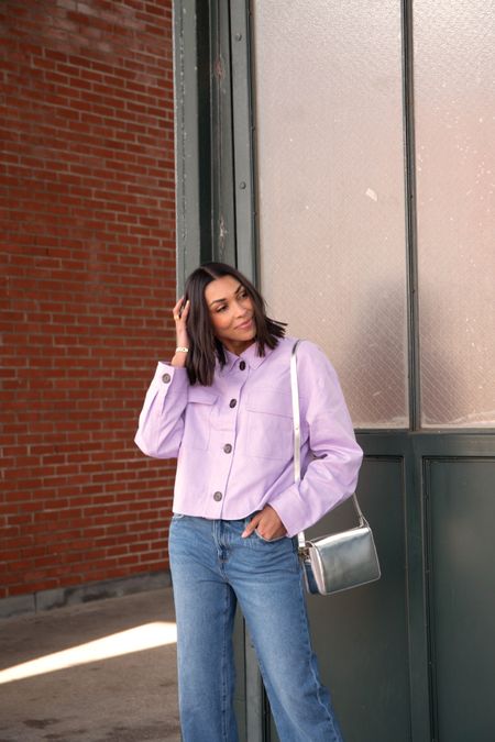 Spring outfit, jeans, travel, brunch, pastels, purple, cropped jacket

#LTKfindsunder100 #LTKfindsunder50 #LTKover40