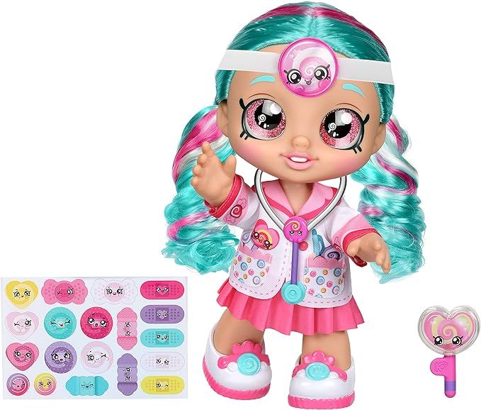 Kindi Kids Fun Time 10 Inch Doll, Dr Cindy Pops with Stethoscope and Shopkins Inspired Lollipop| ... | Amazon (US)