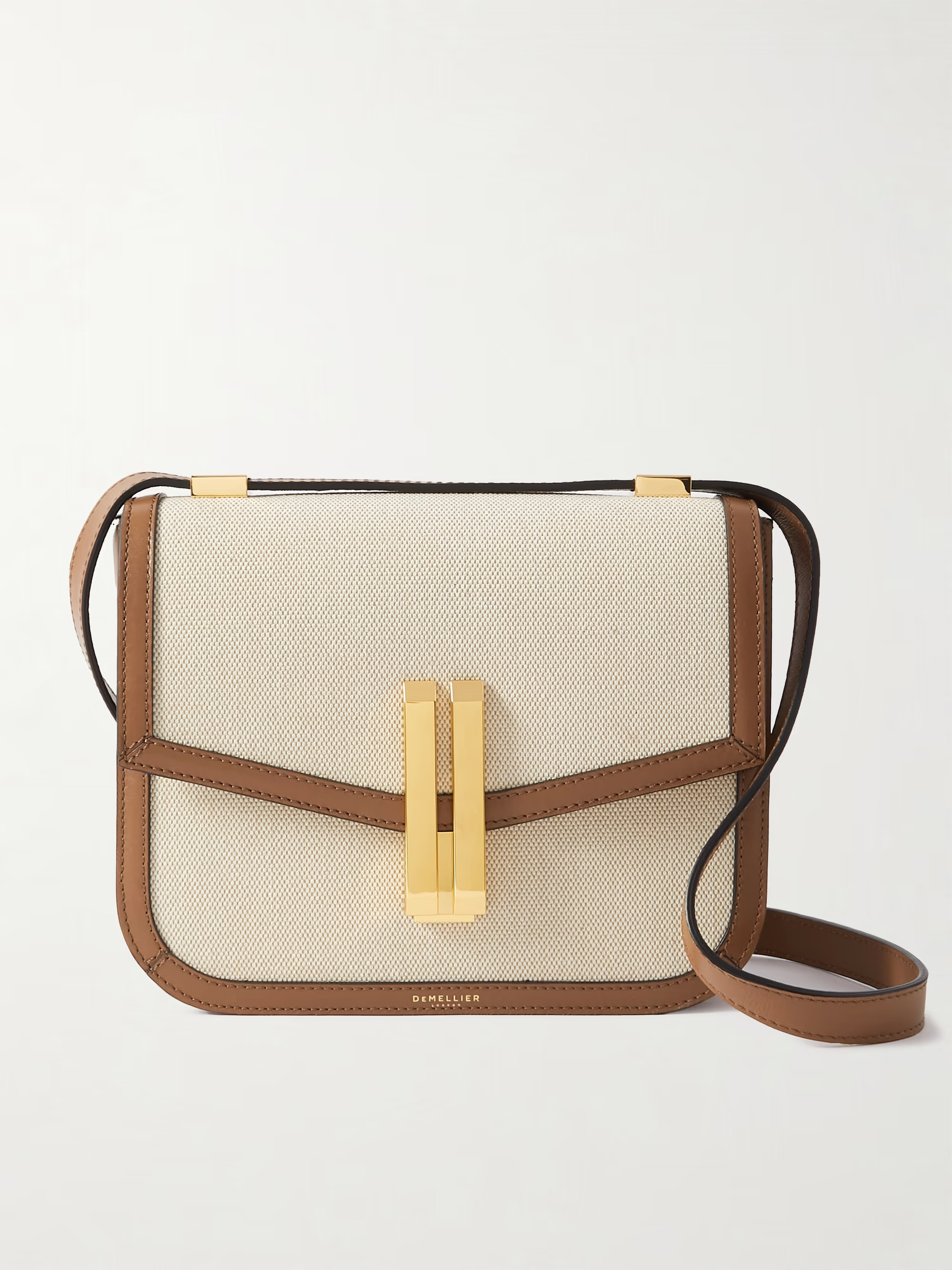 Vancouver leather-trimmed raffia shoulder bag | NET-A-PORTER (US)