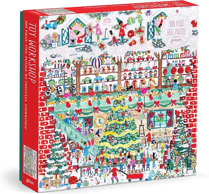 Galison Toy Workshop – 500 Piece Michael Storrings Foil Jigsaw Puzzle Featuring Beautiful Artwo... | Amazon (US)