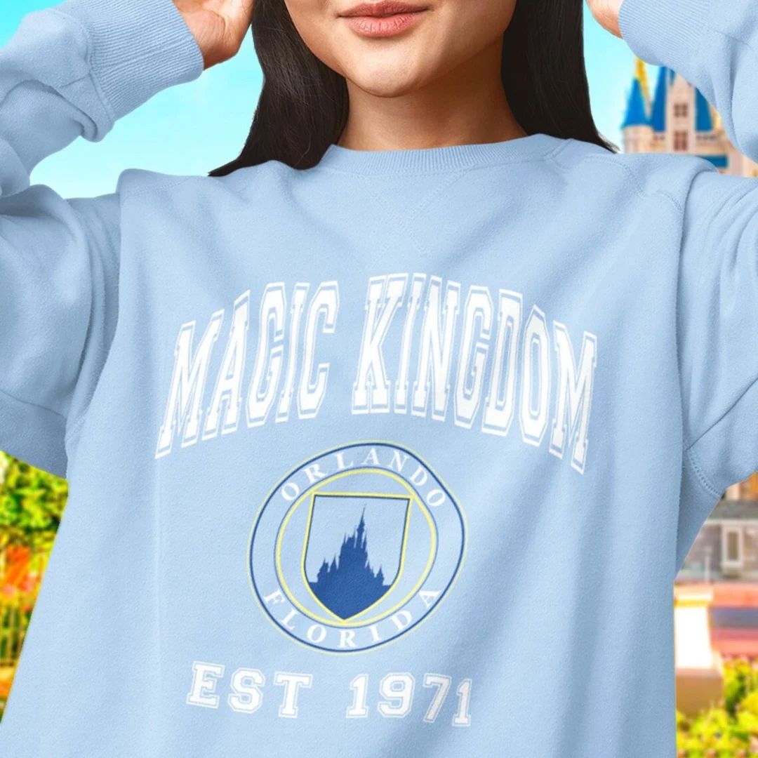 Magic Kingdom College Style Sweatshirt - Etsy | Etsy (US)