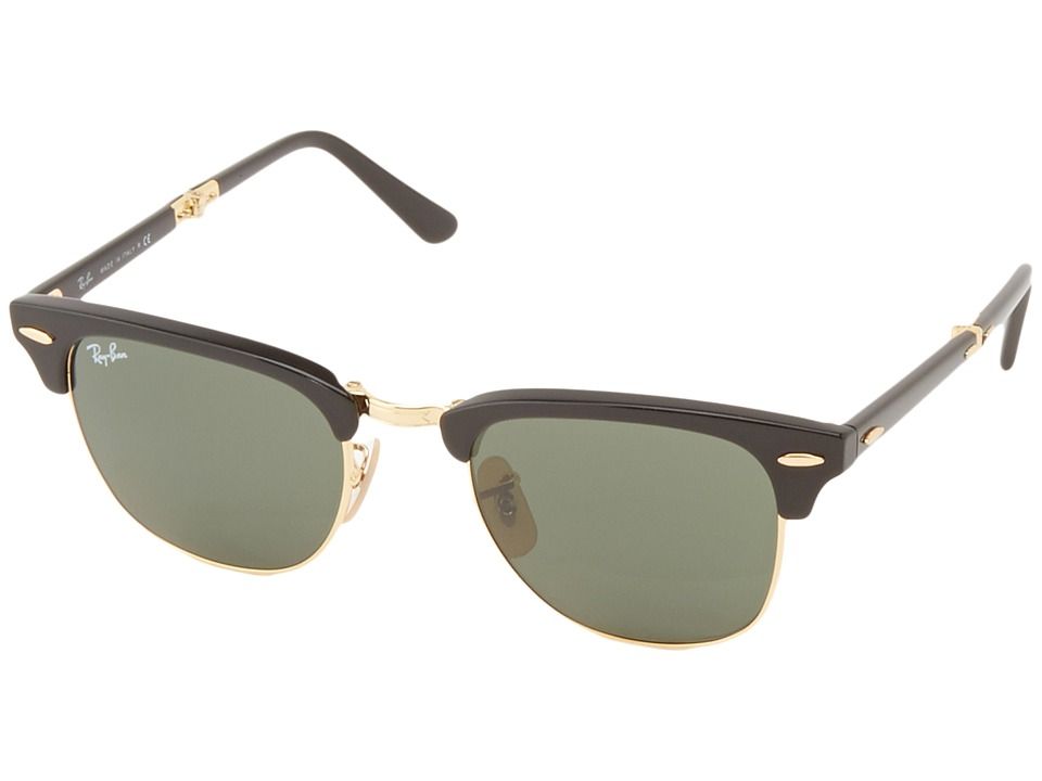 Ray-Ban 0RB21769 Clubmaster Folding 51 (Black) Fashion Sunglasses | Zappos