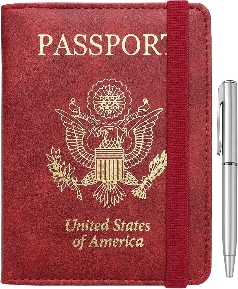 WALNEW Passport Holder for Travel, RFID Passport Cover Wallet for Women Men, PU Leather Passport ... | Amazon (US)