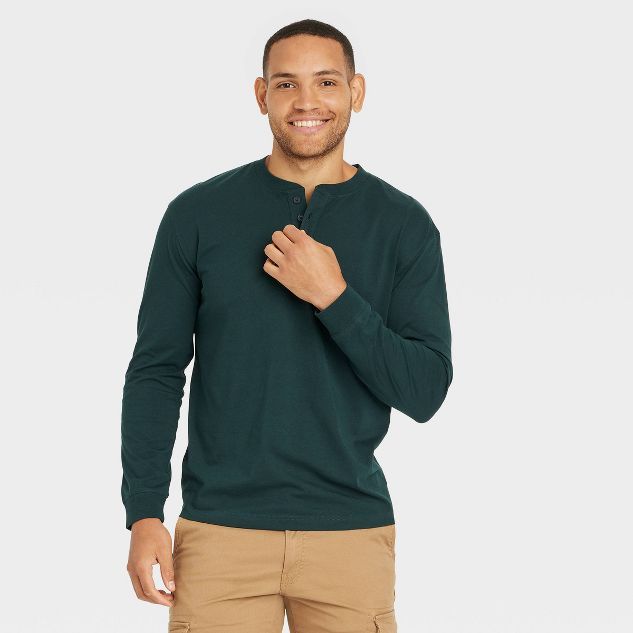 Men's Long Sleeve Henley T-Shirt - Goodfellow & Co™ | Target