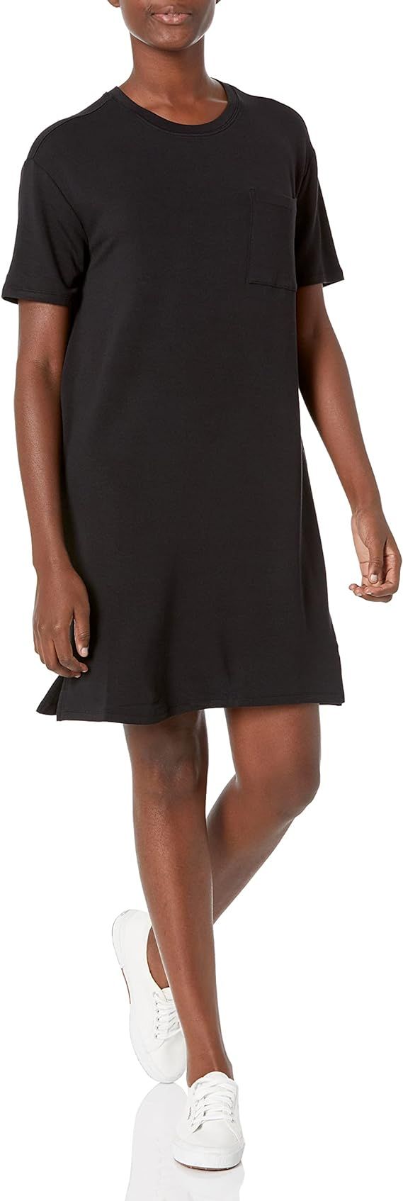 Amazon Brand - Daily Ritual Women's Supersoft Terry Short-Sleeve Boxy Pocket T-Shirt Dress | Amazon (US)