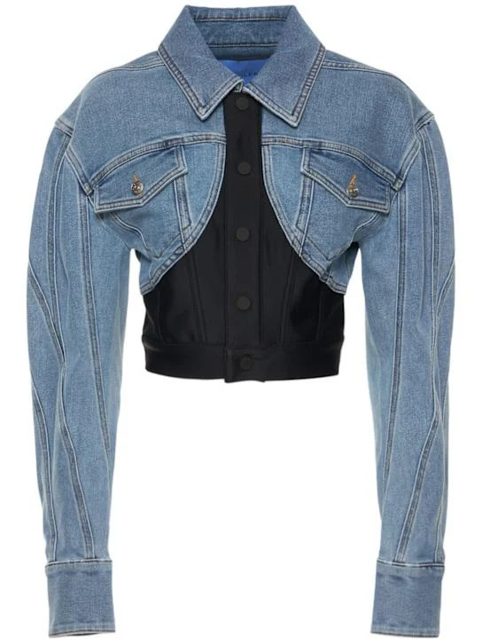 Stretch denim & jersey jacket | Luisaviaroma