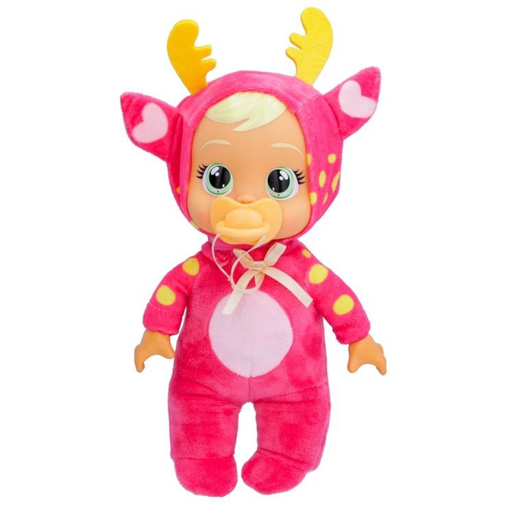 Cry Babies Tiny Cuddles Christmas Rosie with Pink Reindeer Themed Pajamas | Target