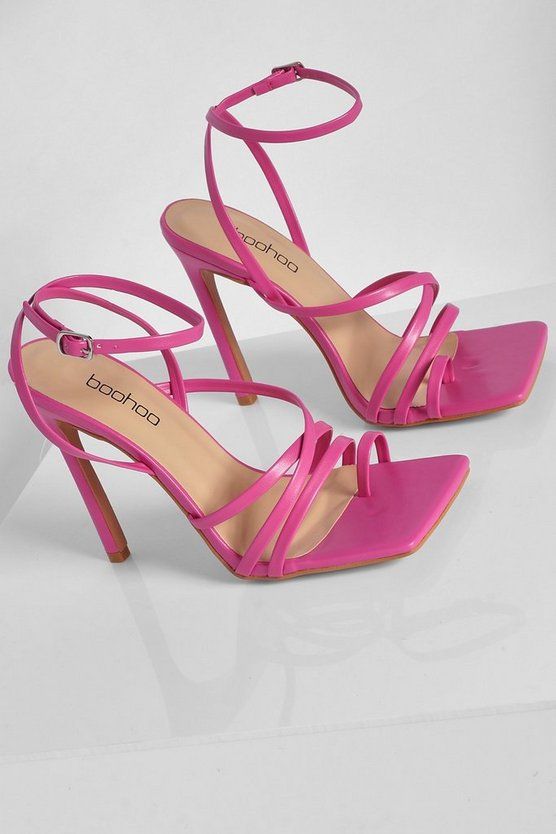 Asymmetric Strappy Sandal | Boohoo.com (US & CA)