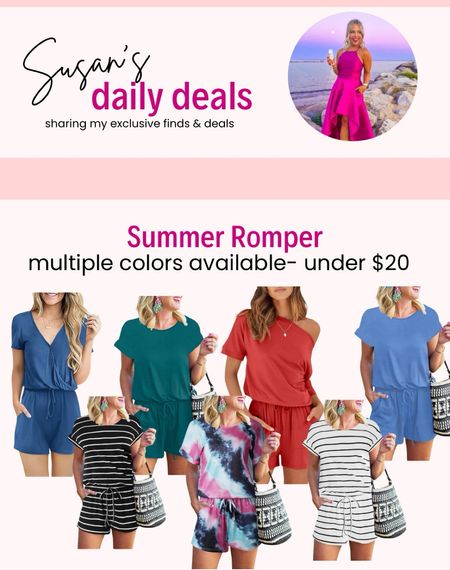 Summer romper, available in multiple colors & prints, also, IT HAS POCKETS 

#LTKSeasonal #LTKSpringSale #LTKfindsunder50