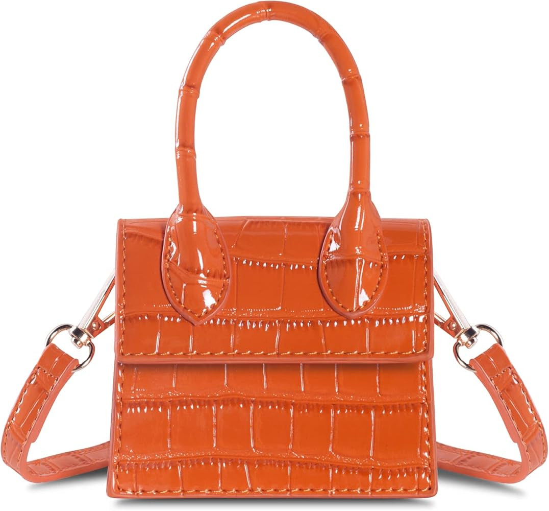 NIUEIMEE Mini Purse for Women Girls Top Handle Clutch Handbag Crossbody Bags | Amazon (US)