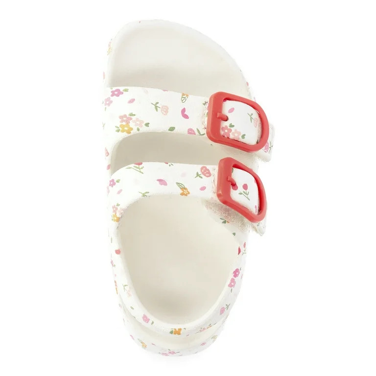 Wonder Nation Baby Girls Buckle Sandals, 2-Pack | Walmart (US)