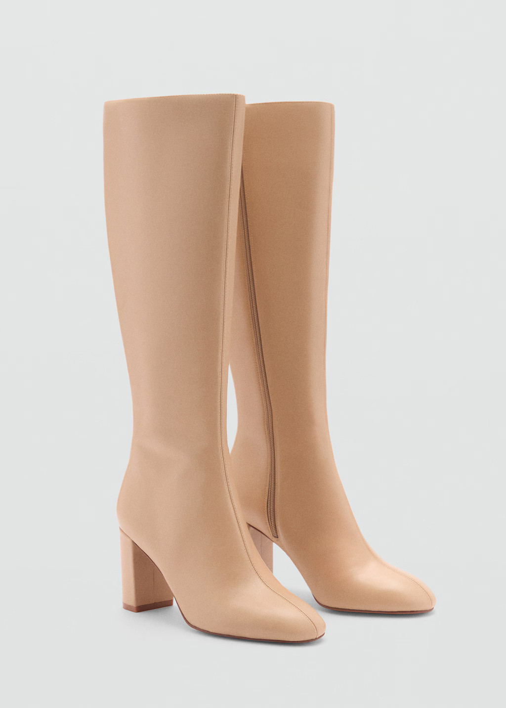 Lederstiefel mit hohem Schaft - Damen | MANGO Österreich | Mango EU