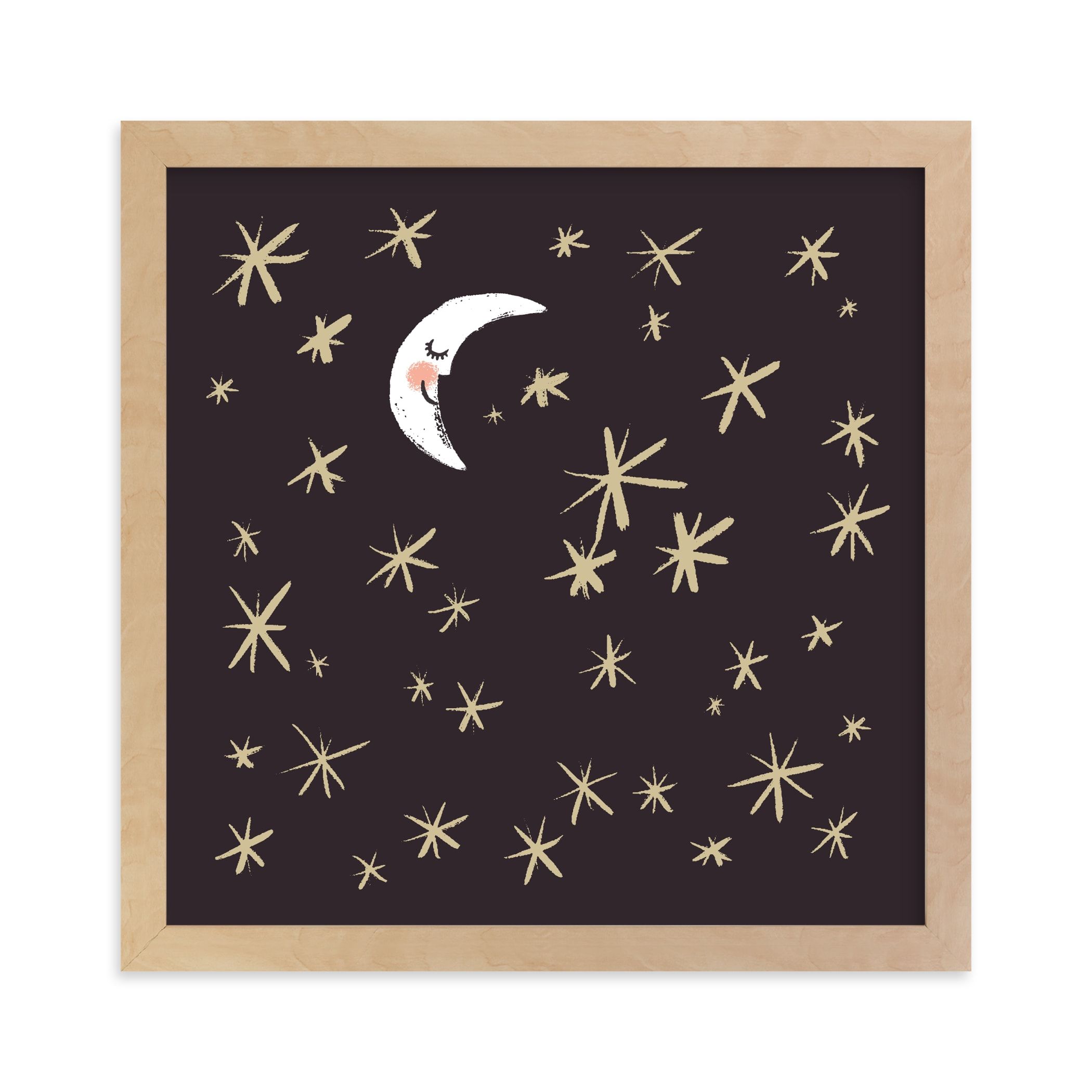 "Good Night Moon and Stars" - Painting Limited Edition Art Print by Patrice Horvath. | Minted