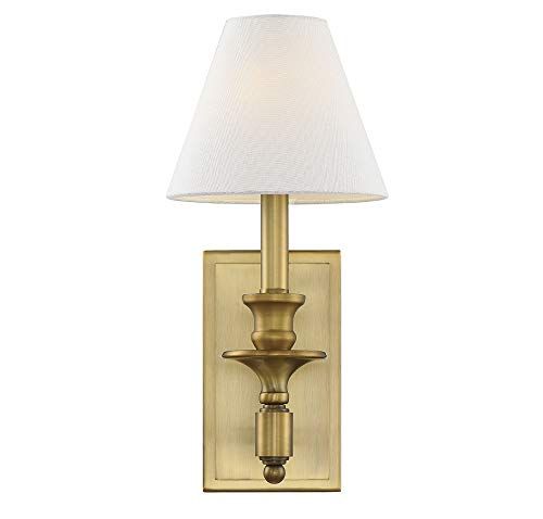 Savoy House 9-0700-1-322 Washburn Traditional Wall Sconce in Warm Brass (15" H x 7" H) | Amazon (US)
