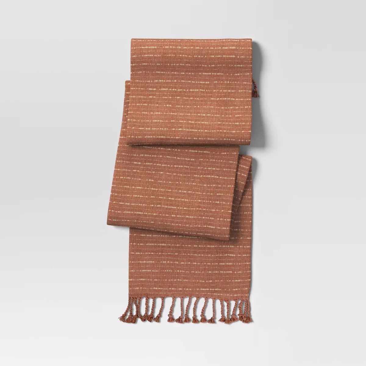 72"x14" Textural Woven Table Runner Rust - Threshold™ | Target