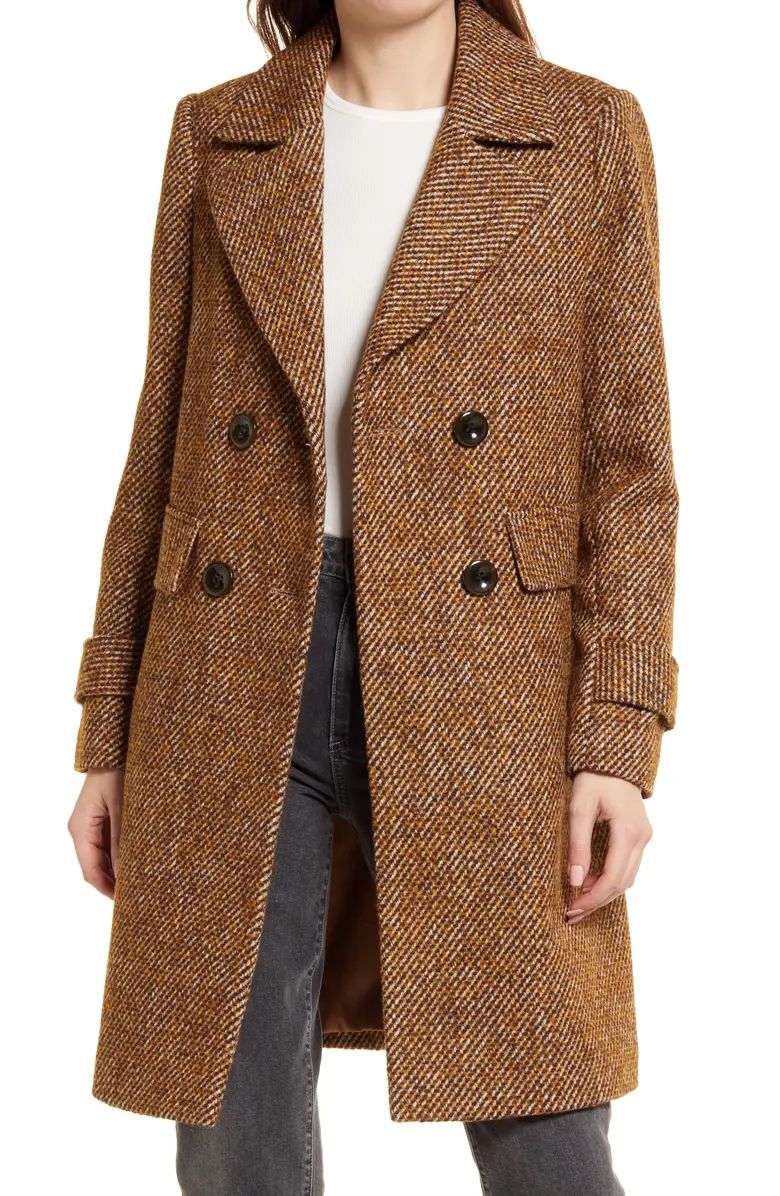 Sam Edelman Notch Collar Tweed Coat | Nordstrom | Nordstrom