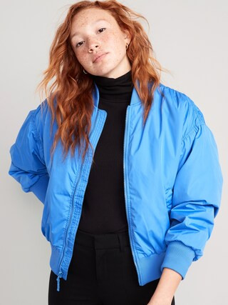 Oversized Bomber Jacket for Women | Old Navy (US)