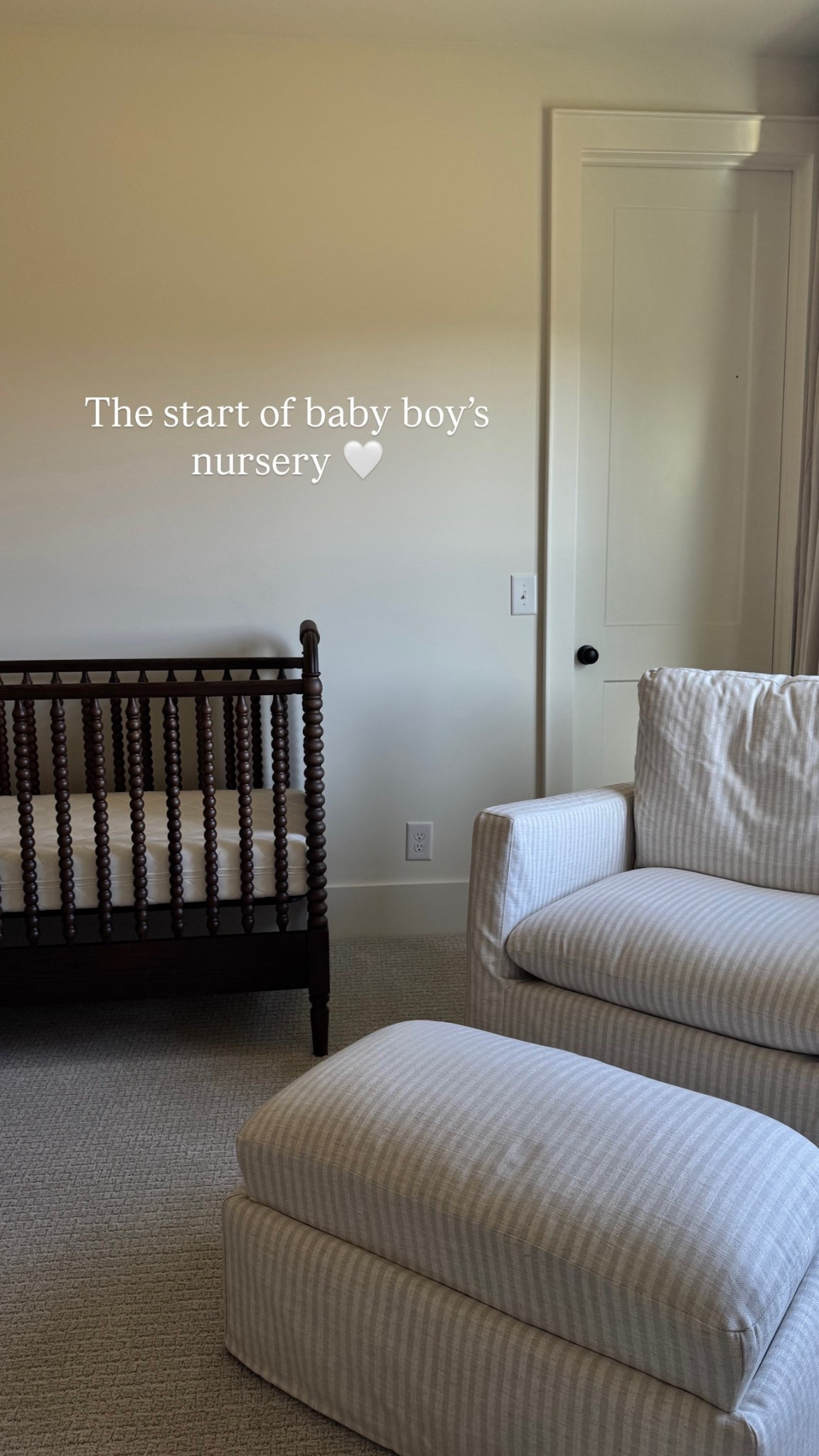 Crib and rocker + ottoman have arrived for baby boy’s nursery 🙌 

#LTKBaby #LTKHome