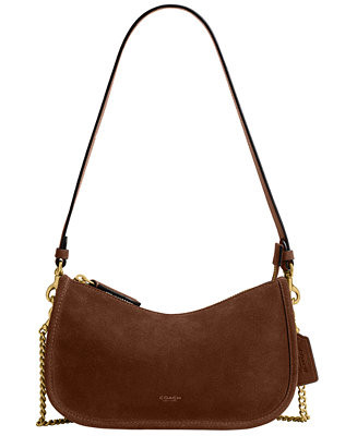 Waverly Small Suede Shoulder Bag | Macy's