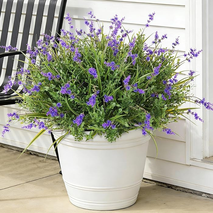 Outdoor Faux Plants UV Resistant - 12 Bouquets Realistic Artificial Monkey Grass Greenery for Pat... | Amazon (US)