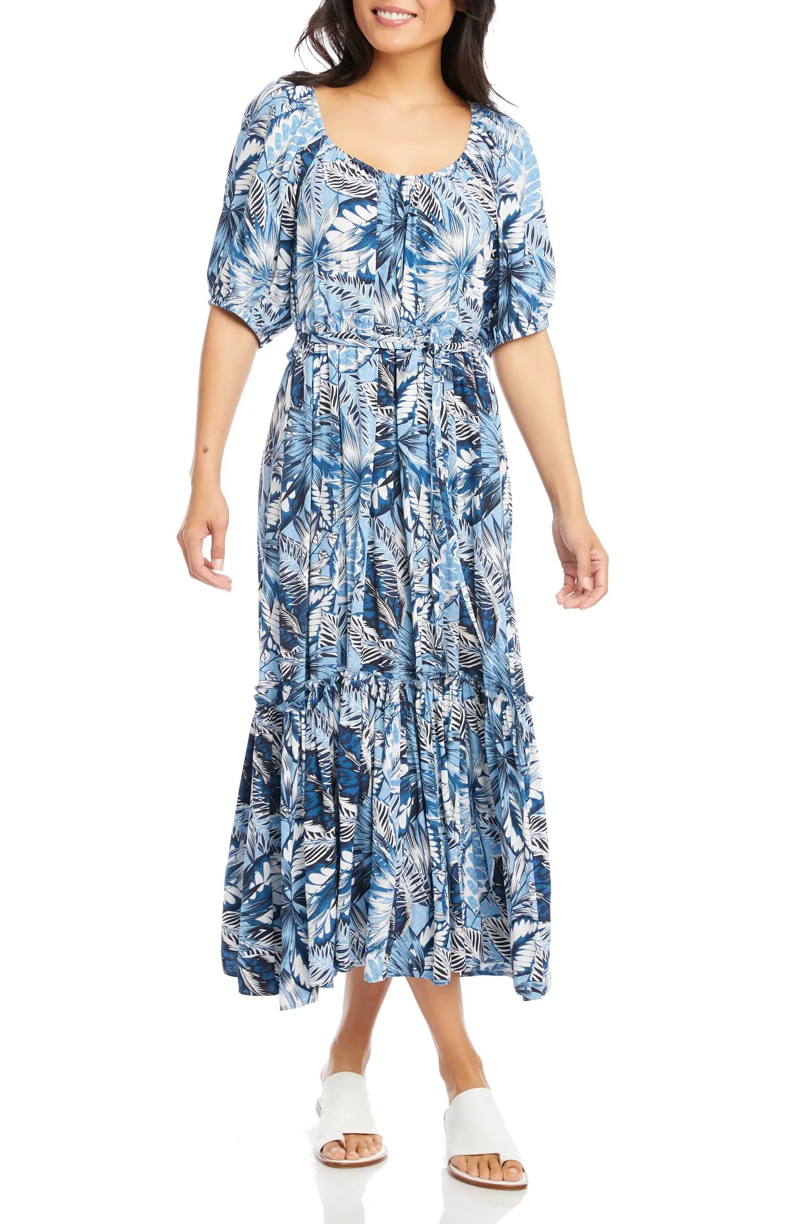 Karen Kane Puff Sleeve Midi Dress | Nordstrom | Nordstrom