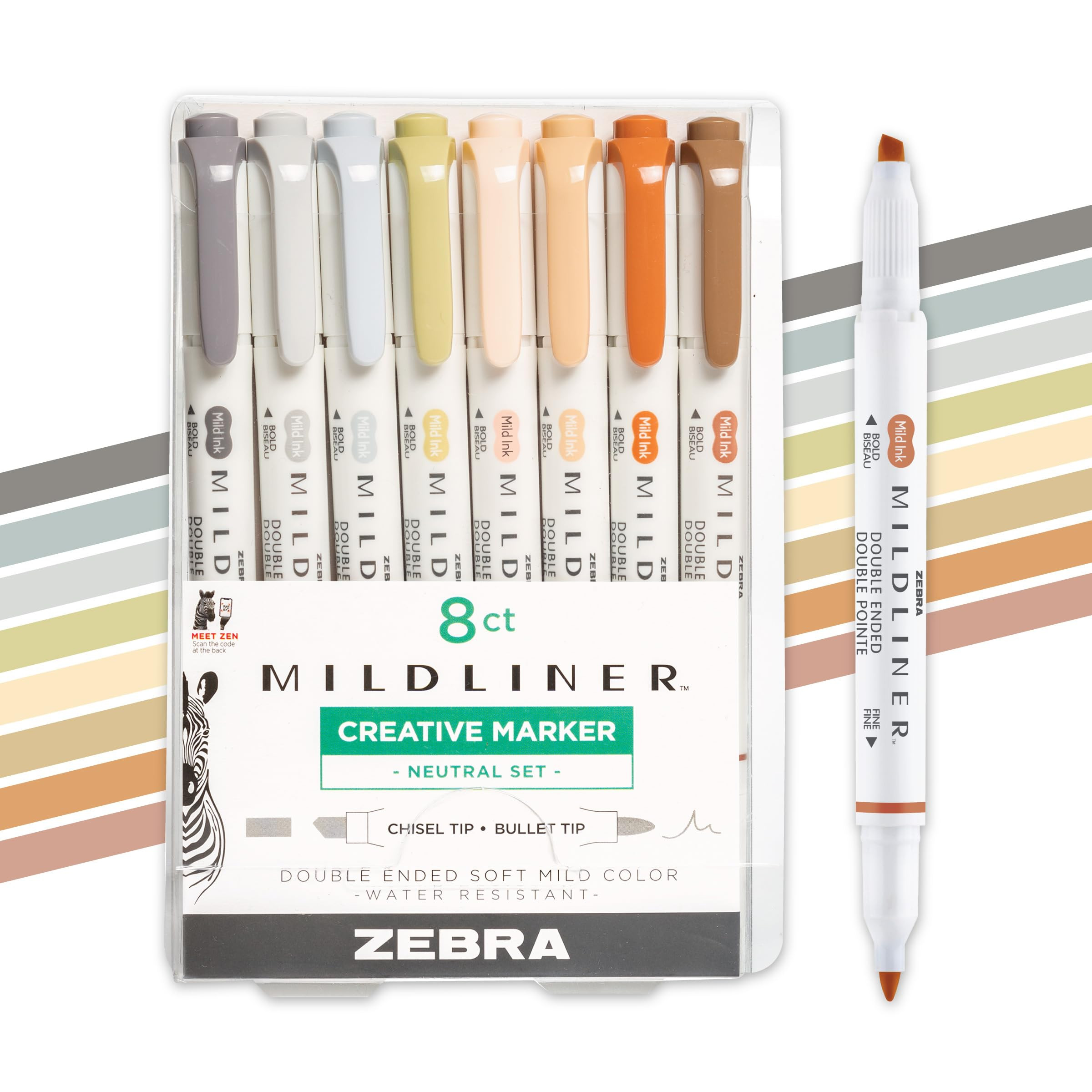Zebra Pen Mildliner Dual-Tip Highlighter Set, Broad and Fine Tips, No Bleed, Ideal for Bible High... | Amazon (US)