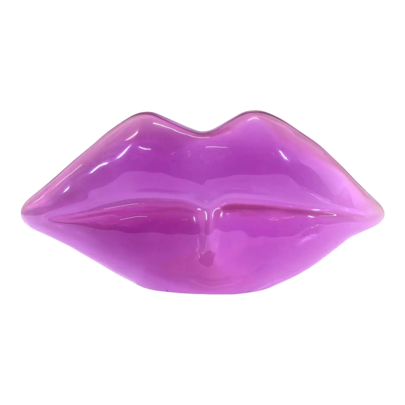 1990s Shlomi Haziza Modern Lucite Sculpture of Fuchsia Lips | Chairish