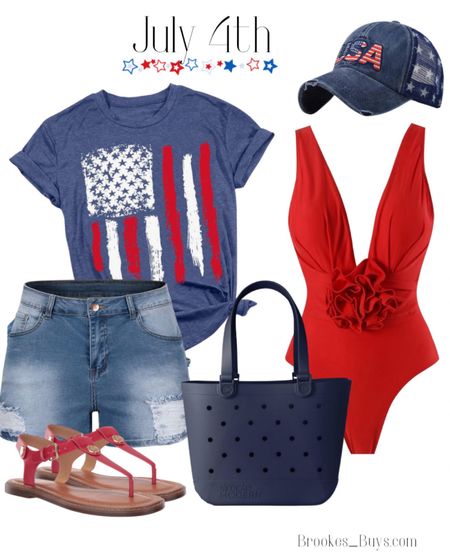 Perfect outfit for a picnic or backyard BBQ. #4thofjulyoutfit #amazonoutfit #summeroutfit   

#LTKSeasonal #LTKFindsUnder100 #LTKSwim