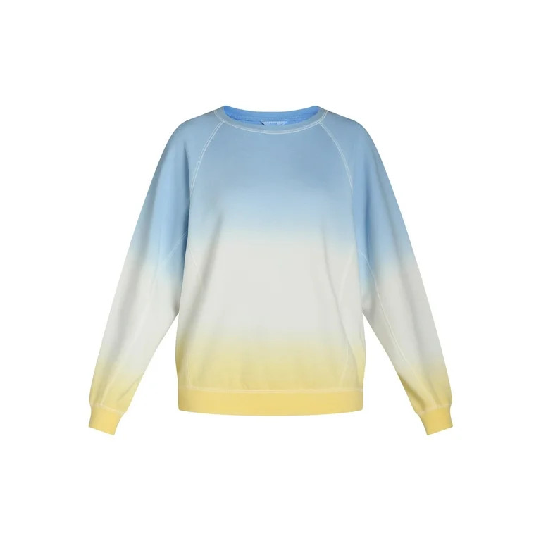 Time and Tru Women’s Washed Sweatshirt with Long Sleeves, Sizes S-XXXL | Walmart (US)