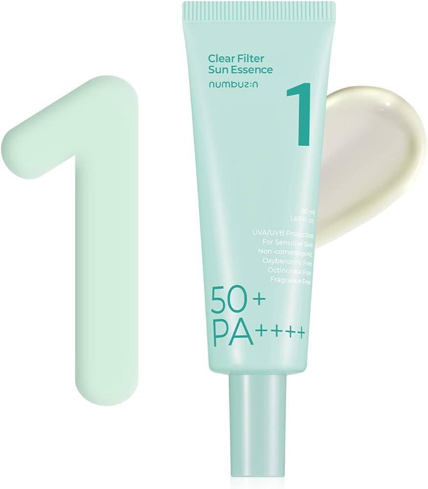 numbuzin No.1 Clear Filter Sun Essence | No White Cast, Hydrating, Moisturizing, Cools Down, Ligh... | Amazon (US)