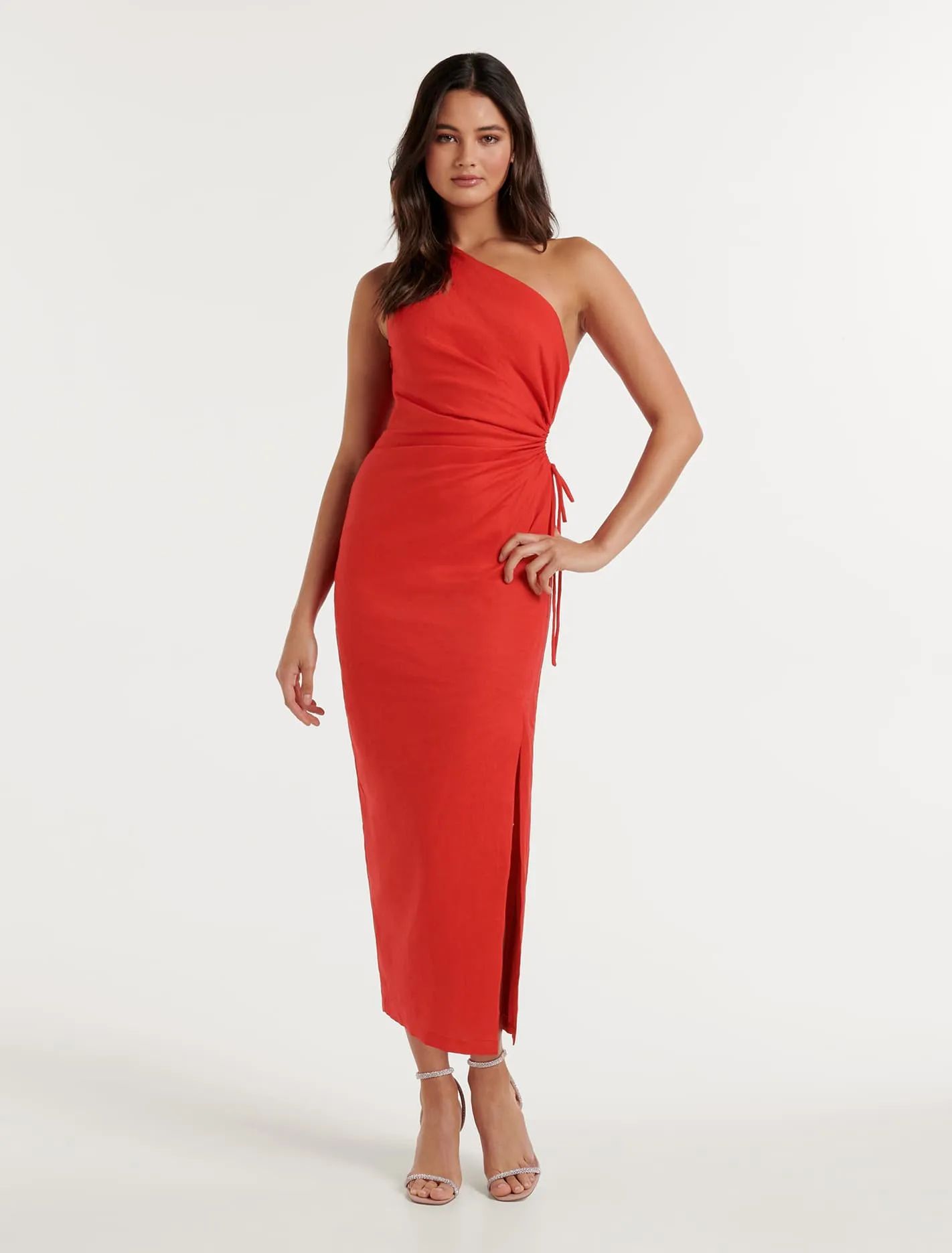 Ryan One-Shoulder Cut-Out Midi Dress | Forever New (AU)