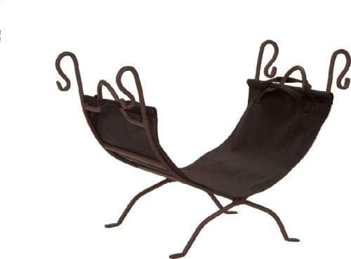 Bronze Wrought Iron Log Holder with Canvas Carrier - 17.5 inch | Amazon (US)