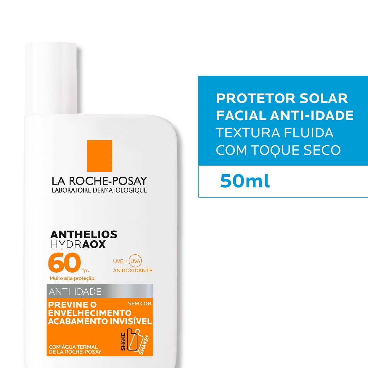 Protetor Solar Facial La Roche-Posay Anthelios Hydraox Anti-Idade FPS 60 com 50g | DrogaRaia (BR)