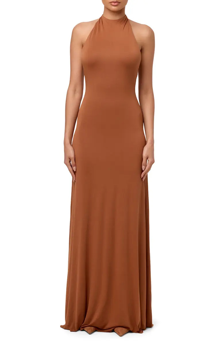Naked Wardrobe Maxi Halter Dress | Nordstrom | Nordstrom