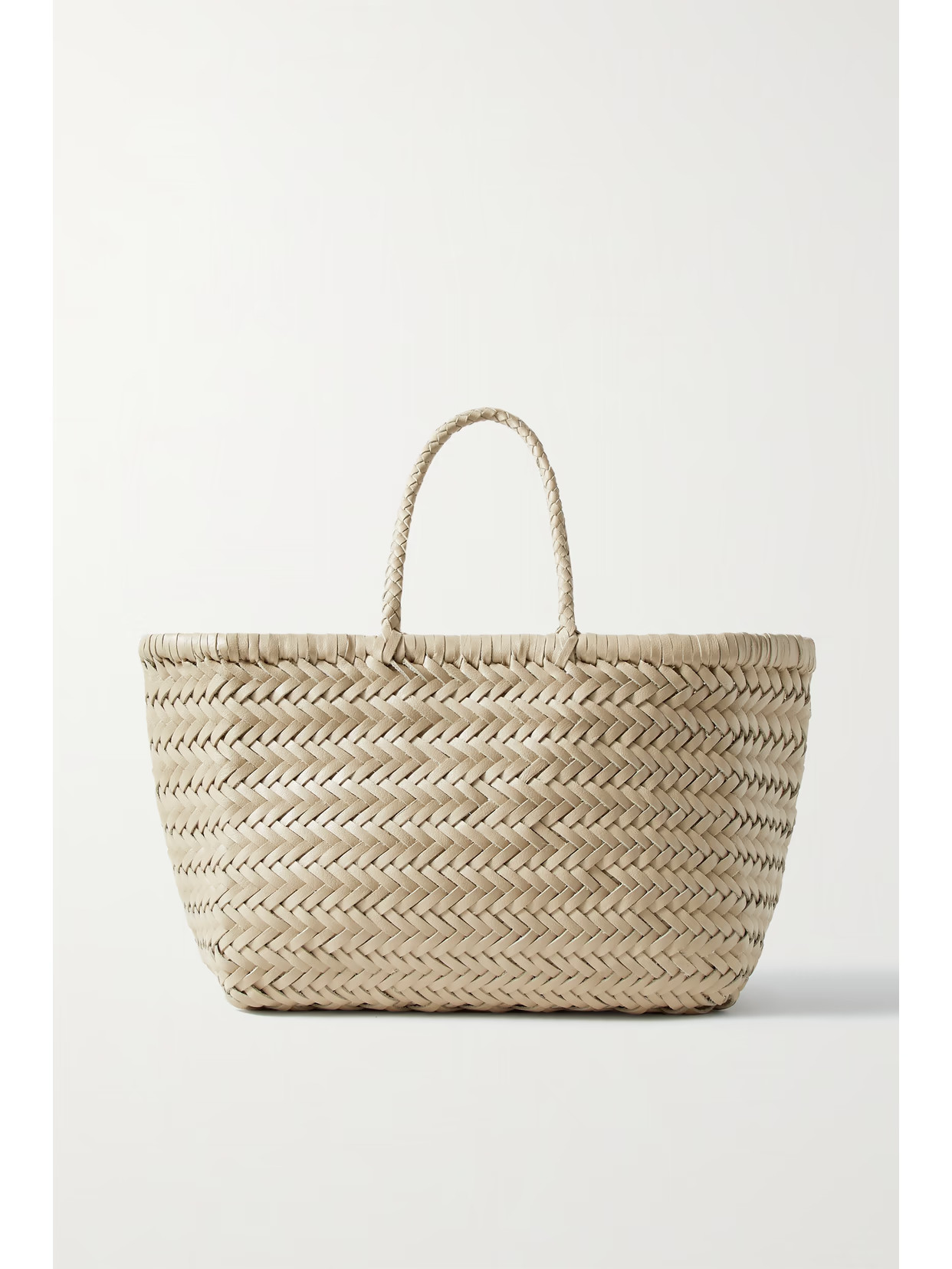 Dragon Diffusion - Bamboo Triple Jump Small Woven Leather Tote - Ecru | NET-A-PORTER (UK & EU)