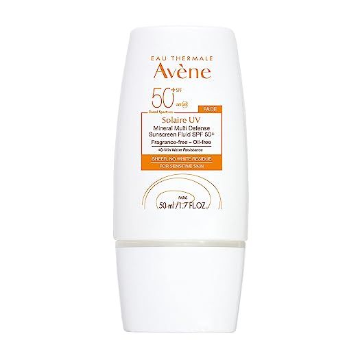 Eau Thermale Avene Solaire UV Mineral Multi-Defense Sunscreen Fluid, Clean Formula Sunscreen for ... | Amazon (US)