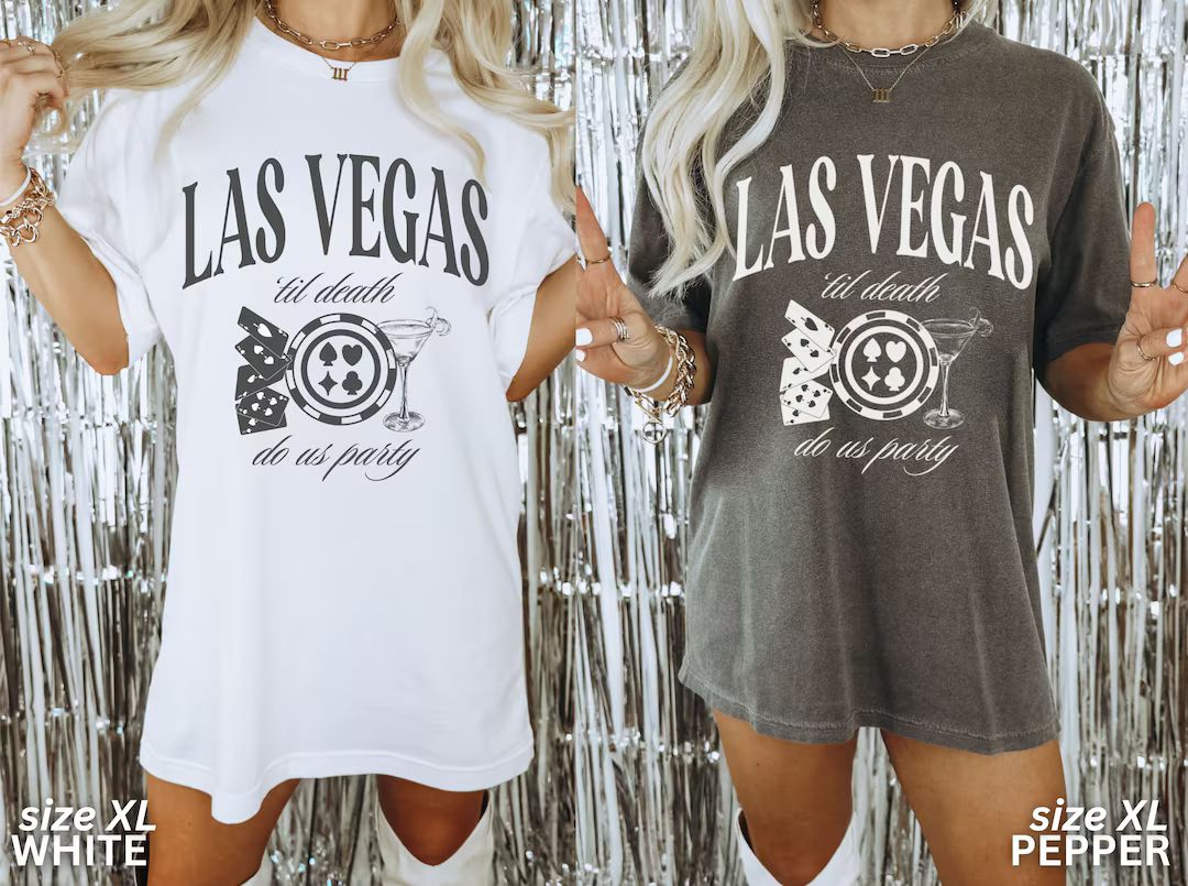 Vegas Bachelorette Party Shirts, Las Vegas Bride, Til Death Do We Party, Bachelorette Shirts, Lux... | Etsy (US)