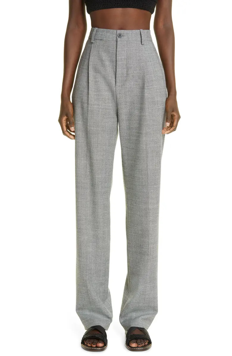 Altuzarra Hector Pleated Straight Leg Trousers | Nordstrom | Nordstrom