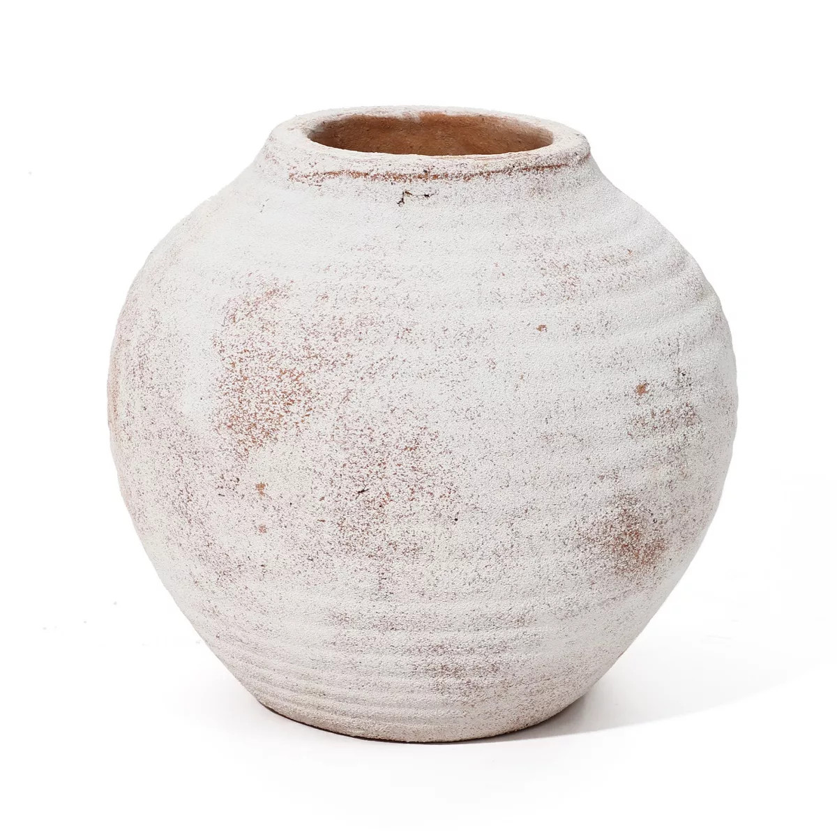 LuxenHome Marble Brown and White 7.5-Inch Tall Terracotta Vase | Target