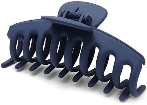 Amazon.com: Big Frosted Claw Hair Clips for Women's Thick Hair,Jumbo Navy Blue Hair Clips Strong ... | Amazon (US)