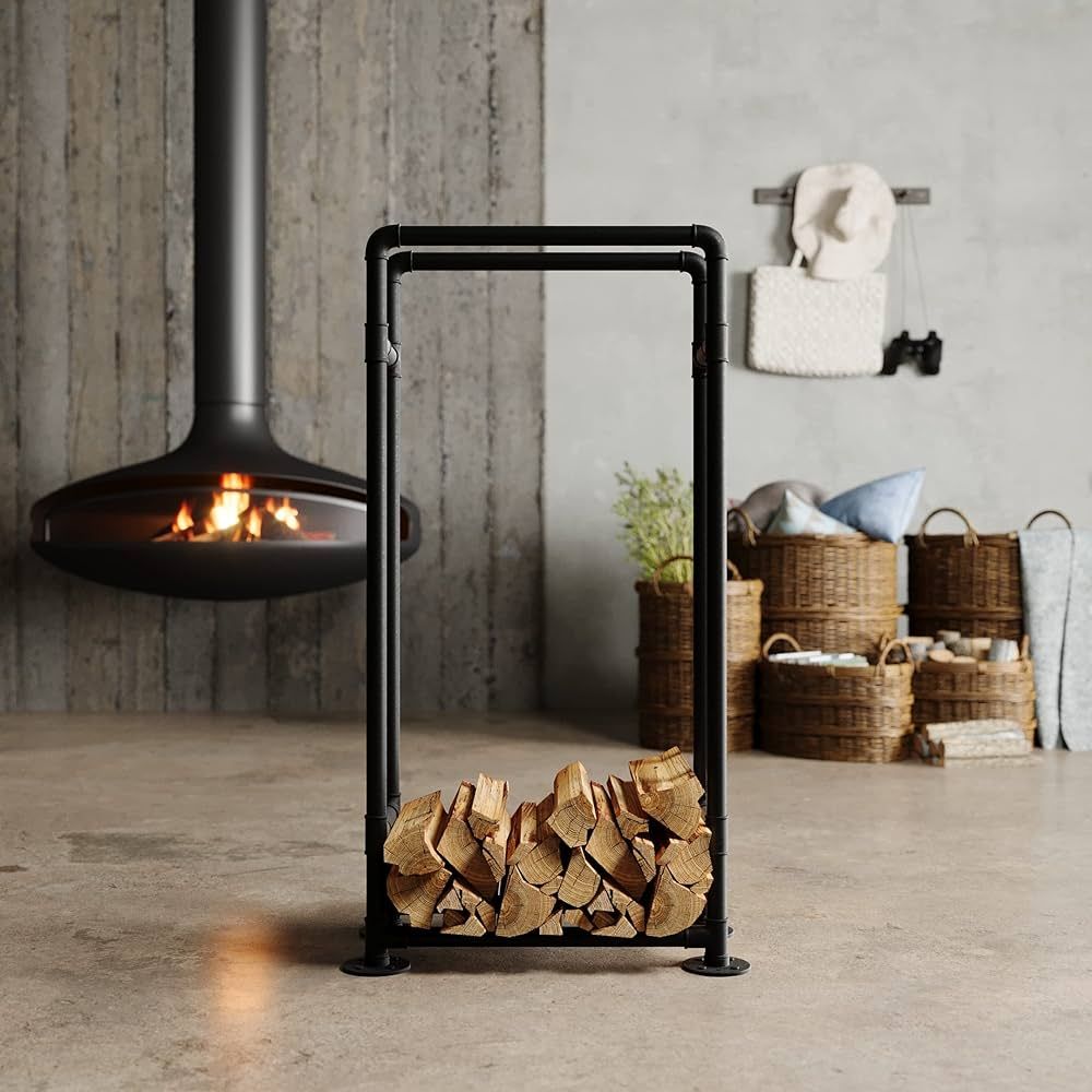 pamo Firewood Rack - OTTO - Heavy Duty Industrial Pipe Firewood Rack Indoor and Outdoor for Firep... | Amazon (US)