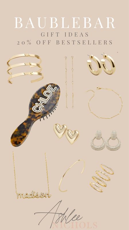 Gift ideas from Baublebar! Best sellers are 20% off right now! 

Baublebar, bestsellers, personalized gifts, jewelry, holiday presents, Christmas presents, Ashlee Nichols 

#LTKHoliday #LTKstyletip #LTKsalealert