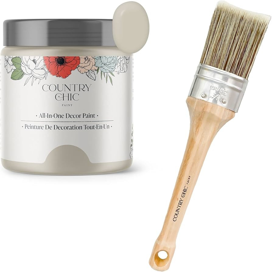 Chalk Style Paint + Paint Brush Bundle - for Furniture, Home Decor, Crafts (Color: Sunday Tea [4 ... | Amazon (US)