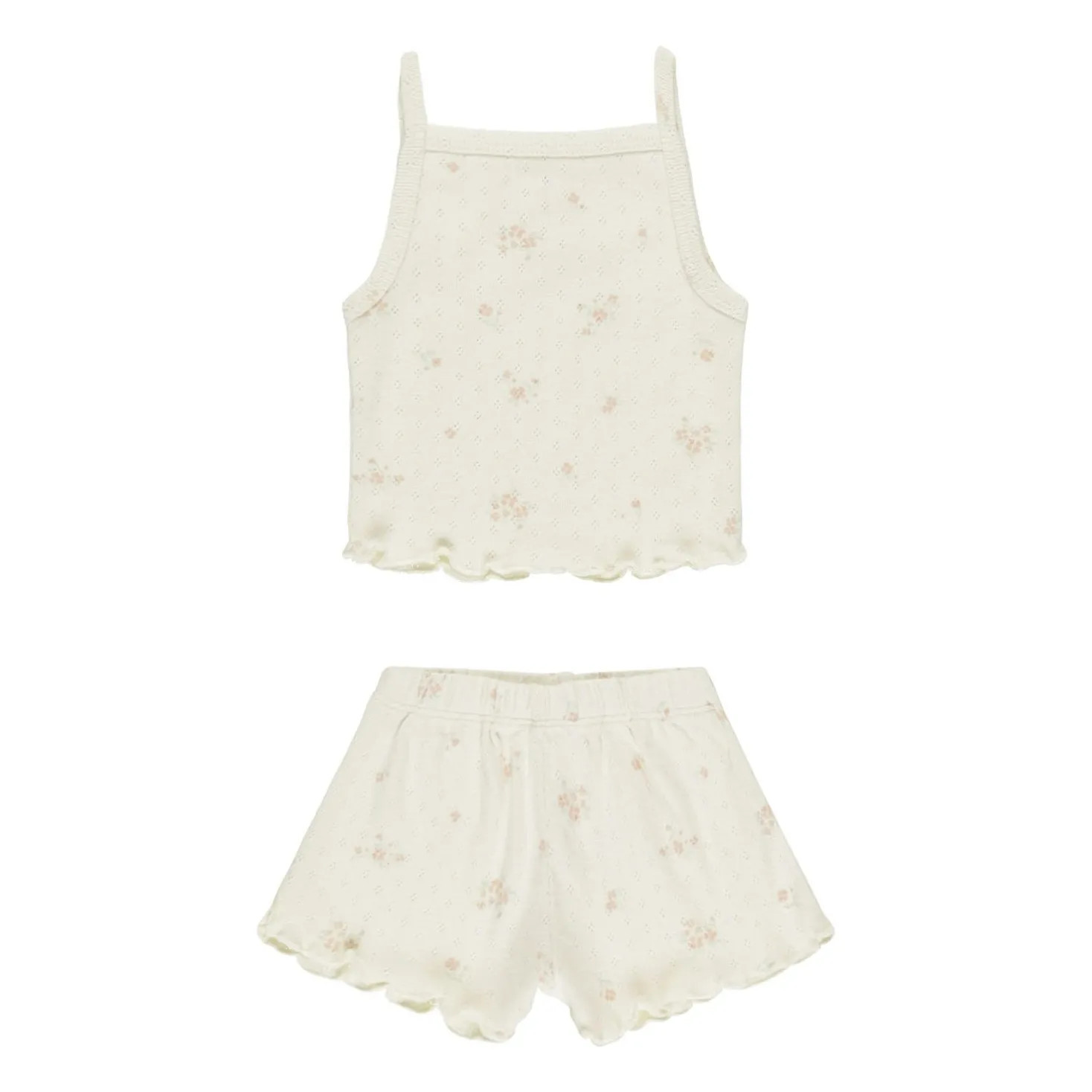 Flower Tank and Short Set | Ivory | Smallable