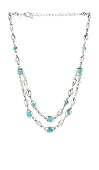 Dolly Necklace in Turquoise & Silver | Revolve Clothing (Global)