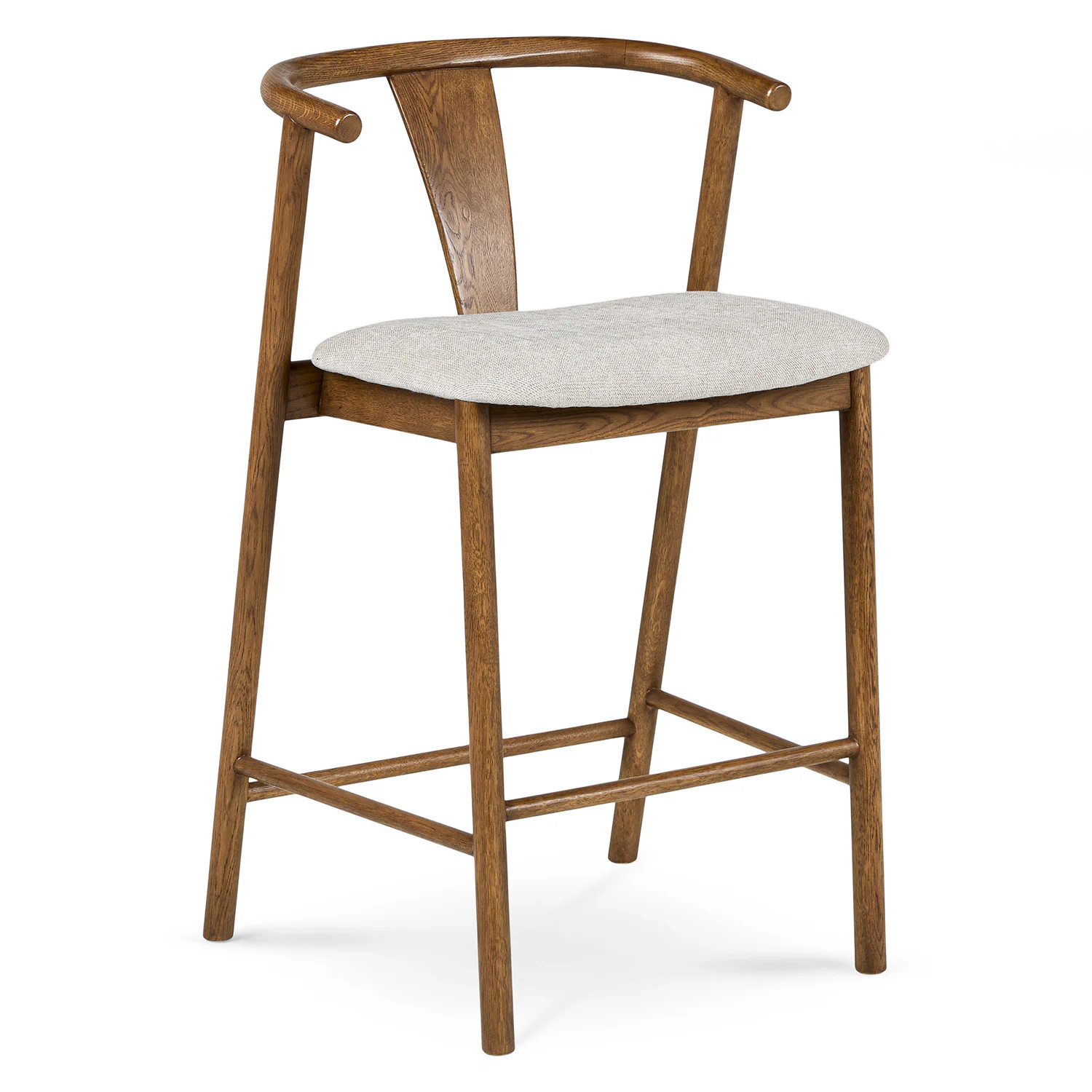 Fonra Counter Stool - Smoked Oak and Santolina Gray | Article